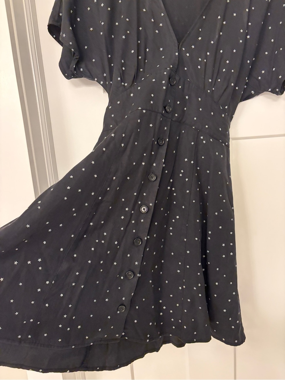 Marine Layer Black Mini Dress with White Stars - Picture 7 of 12